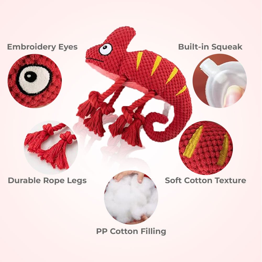 Chameleon Plush Rope Toy - Pet Goof